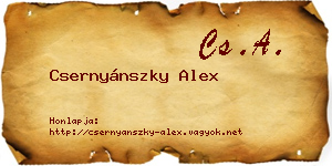 Csernyánszky Alex névjegykártya